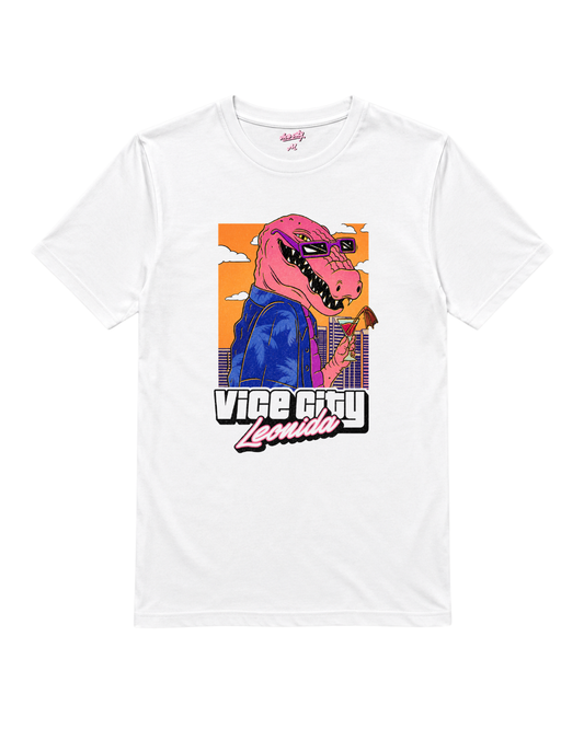 Regular-fit heavyweight t-shirt featuring the Vice City Leonida graphic.